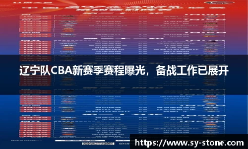 辽宁队CBA新赛季赛程曝光，备战工作已展开